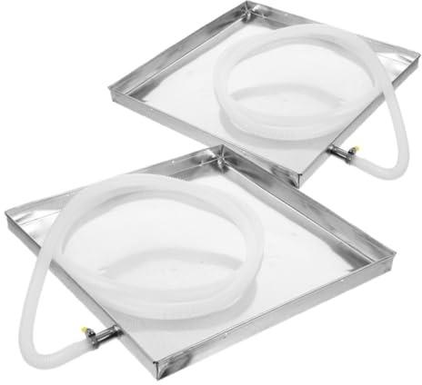 TOYANDONA Bac de Récupération des Condensats Installation Facile en Acier Inoxydable Ajustable pour Unité Extérieure de Climatiseur pour Camping et Usage Extérieur