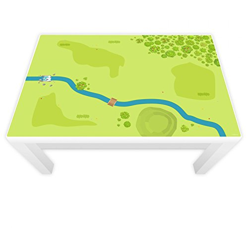 nikima Schönes für Kinder Spielfolie für Lack Tisch groß 117 x 77 cm Wald & Wiese (Möbel Nicht Inklusive)