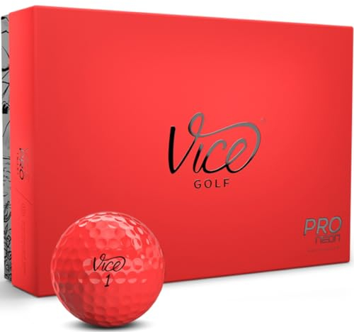 Vice Golf Pro Golfbälle, Rot (EIN Dutzend)