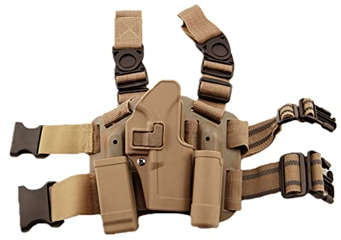Einstellbare Tactical Airsoft Pistol Drop Bein Holster Tasche Oberschenkel Rechten Bein Holster mit Magazin Taschenlampe Beutel für Glock 17 19 22 23 31 32