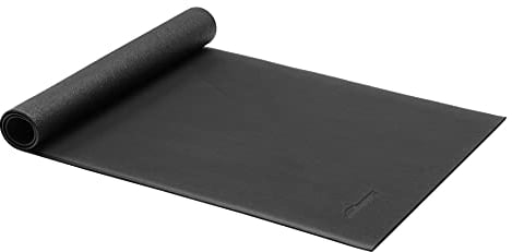 Amazon Basics Hochdichte Bodenmatte für Trainingsgeräte, Laufbänder und Fitnessstudios, 0,76 x 1,83 m, Schwarz