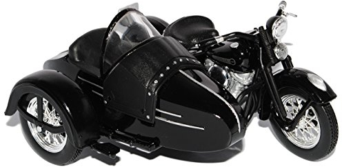 HarIey Davdson 1948 mit Beiwagen FL Panhead 1/18 Maisto Modell Motorrad mit individiuellem Wunschkennzeichen
