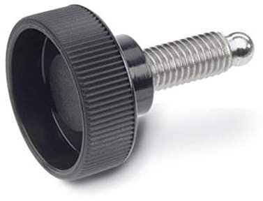 Vite cava zigrinata con perno filettato in acciaio inox, diametro 24 mm, M6 x 25 mm