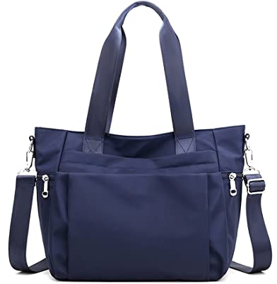 YANAIER Damen Handtaschen Schultertasche Wasserdicht Nylon Casual Multifunktionale Umhängetaschen Damen Hobos Schultertasche Shopper Tasche Dunkelblau