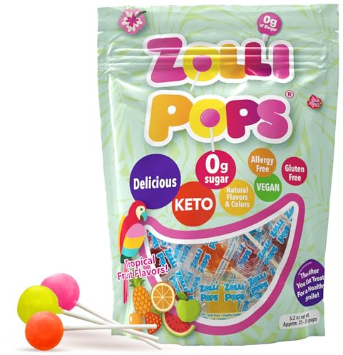 Zollipops Clean Teeth Lutscher, tropische Aromen, 295 ml