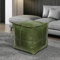 Louis Donné Handgefertigter Sitzsack-Bezug, Kunstleder, 45 cm, quadratisch, für Wohnzimmer, Bodenstuhl für Balkon, Büro, Innenbereich, Grün