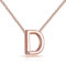 Philip Jones Rose Gold Plated Initial Necklace Letter D Created with Zircondia® Crystals