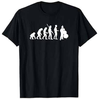 Evolution Kontrabassspieler - Zubehör Deko Kontrabass T-Shirt