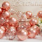 SUWEN Rose Gold Balloons and Confetti Balloons Set 47PCS Shiny Latex Helium Rose Gold Balloon for Birthday Graduation Anniversary Party Decorations