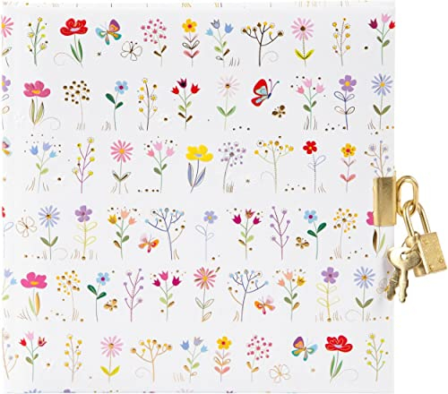 Goldbuch Tagebuch Small & Brave white mit Schloss 16,5x16,5 cm 96 weiße Seiten