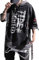 XYXIONGMAO Techwear Shirt Japanese Streetwear Hip Hop Shirts Men Graphic T Alphabet Design Workwear Gothic Hoodie, Black, XXL