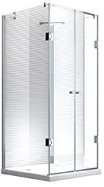 Glaszentrum Hagen - 75x100x75x180 cm - Ares U-Form Duschkabine - Duschabtrennung - Dusche - Pendeltürsystem - 8mm - ESG Glas