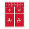10 Stück Flaggen Aufkleber Isle of Man Set | Sticker Autoaufkleber