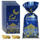 100 Stück Eid Mubarak Tüten, Ramadan Thema Geschenktüten Partytüten Säckchen, Ramadan Zellophan Tüte Kunststoff Goodie Tasche mit 100 Twist Krawatten für Eid Mubarak Party Deko(Blau)