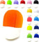 Auriculares de natación profesionales de poliéster monocolor – Descuentos cantidad – Gorro de piscina unisex de efecto fasciante. Cantidad: 50–100–250–500–1000 unidades (fluoruro naranja, 50 unidades)