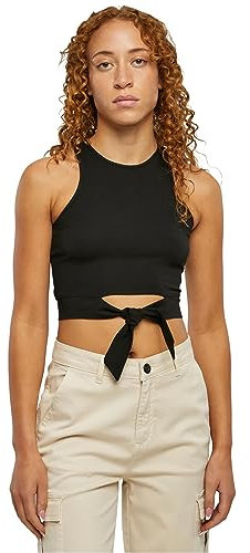 Urban Classics Damen Top Ladies Cropped Knot Top softseagrass 3XL