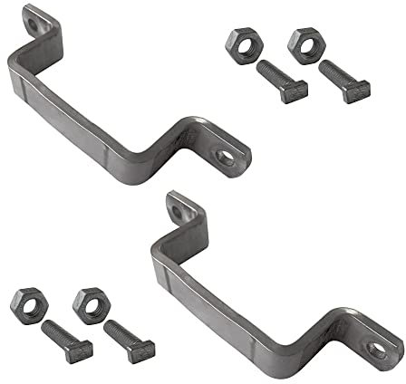 Bride de fixation pour poteau Bride simple ou double avec boulonnerie. Système de fixation pour panneaux - 80 x 40 mm (Bride simple) -