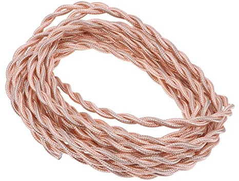 YARNOW 1rouleau Cordon Électrique Tressé Flexible Fil Isolé Pour Diy Accessoires Éclairage Lampe Pendante Et Décoration Vintage