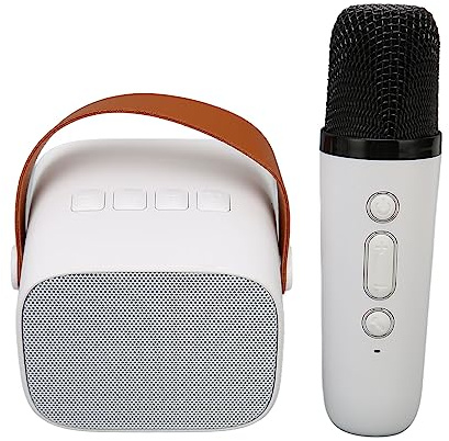 Mini Portable Karaoke Machine Speaker Mic Set Volume Adjustable 6 Stable Stereo HD Sound Effects for Party (#2)