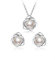 Ensemble collier et boucles d'oreilles en argent Sterling 925, fleur de Rose, perles d'eau douce, cadeau pour femme