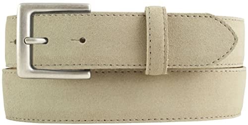 BELTINGER Gürtel aus Veloursleder 3,5 cm | Velour-Ledergürtel für Herren 35mm | Wildleder-Gürtel mit antik-silber Gürtelschließe