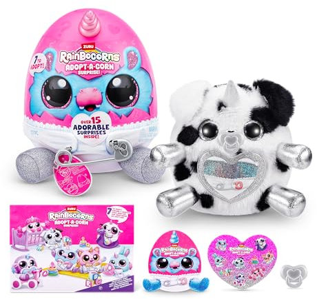 Adopt-A-Corn Surprise de ZURU, Juguete de Peluche, Peluche Coleccionable, bebé, Huevos Sorpresa para niñas y niños (23.5 cm) (Dalmatian)