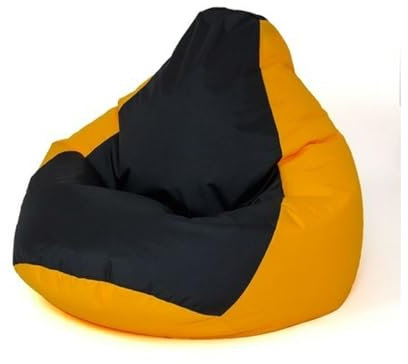 GO GIFT Sitzsack, Gelb, Schwarz, 105 x 80 cm, Birne