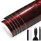 GRTHTATI 150cm x 30cm Forged Carbon Autofolie Selbstklebend Auto Folie Blasenfrei mit Luftkanälen Carbonfolie für Auto & Motorrad (Rot Glanz, 30cm x 150cm)