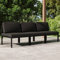 MSLAONXC Gartensofa 3-Sitzer mit Kissen,Terrassenmöbel,Garten-Sofa,Sofa für draußen,Sitzgarnituren,Garten Sofa Sets,Garten-Lounge,Garten-Lounge-Möbel,für Loungebereich,Terrasse,Aluminium Anthrazit