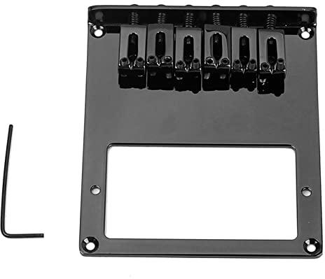 6 Sattel Tele Bridge Heckstück Tele Humbucker Tl. Gitarrenbrücke Für Gitarre Schwarz Gitarrebrücke