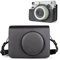 HIYQIN Schutzhülle aus Leder Kompatibel mit Fujifilm Instax Wide 400 Sofortbildkamera, für Instax Wide 400 Tasche mit Schultergurt - Schwarz