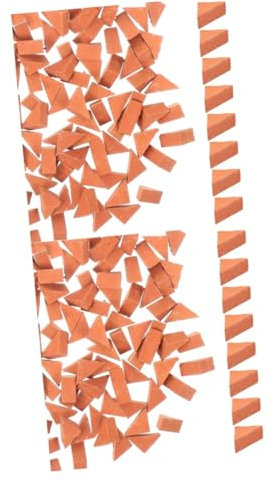 400 STK Mini-Steine Puppenhaus-dachziegel Ziegel Zement Wandziegel Gefälschte Ziegel Selber Machen Spielhaus Requisiten Aus Ziegelsteinen Miniaturen Zum Basteln Kleine Ziegel Ton VICASKY