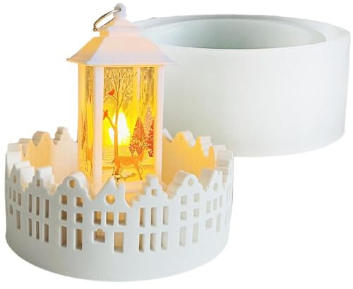 Moule en silicone pour chandelier, maison ronde en silicone, moule pour bougie chauffe-plat, moule pour support, texture douce, outil artisanal, décoration de gâteau, moule à bougie parfumée, moule à