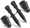 2Pcs Neck Knife Messer Kette 121mm Messer Outdoor Ketten Messer Outdoor Messer Gürtelmesser Edelstahl mit Gezackt mit Kunststoffscheide und Kugelkette für den Einsatz im Freien Selbstverteidigung