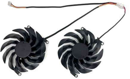QKFTCSDW Ventilador de refrigeración de Tarjeta de vídeo T129215SU de 90mm Compatible con KFA2 Galax RTX 3060 3070 3080 Ti 3090 Gamer OC Ventilador de refrigeración de Tarjeta gráfica(Black 2-Fan)