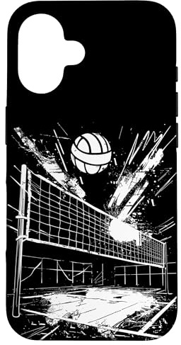 Hülle für iPhone 16 Volleyball Zeichnung Volleyballliebhaber Volleyballtraining