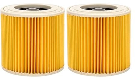 Nilnyvda Filtre HEPA Compatible avec Les pièces d'aspirateurs Karcher WD WD2 WD3 WD1 MV3 MV2 WD2250 WD3.200 WD3.300 A2004 A2054 A2204 A2656, Accessoires(2 pcs)
