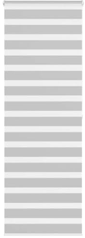 vidaXL Doppelrollo Hellgrau 85x200 cm Stoffbreite 80,9 cm Polyester
