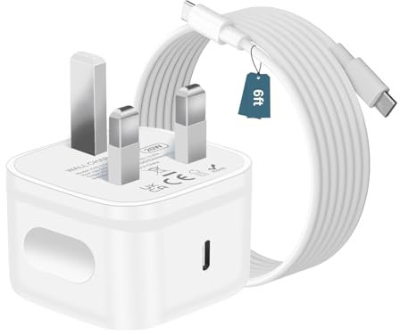 for Iphone 16 15 Charger, 20W USB C Plug and Cable with 2M, Fast Charging Power Adapter for i Phone 15/15 Plus/15 Pro/15 Pro Max/16e/16/16 Plus/16Pro Max, i Pad