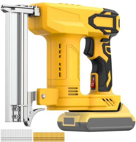 BROVR 18 Gauge Brad Nailer Gun Cordless for Dewalt 20V Battery (No Included), 2 in 1 Nail Gun/Staple Gun Battery Powered with 2000 Nails, Drive 3/8 to 1-1/4in Nails & Crown 5/16 to 7/8in Staples