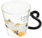 Alipis Taza De Café De Cristal con Forma De Gato Reutilizable con Diseño De Gato para Uso En Interiores Ideal para Oficina Y Hogar con Asa Color Naranja