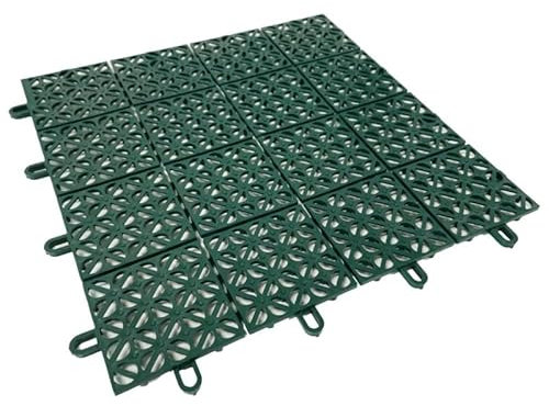 Ezooza MultiFlex Piastrelle Drenanti 30x30 cm Set 111 Pezzi per Esterni 10 m² Verde