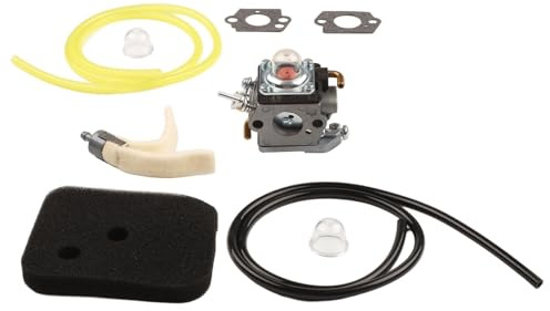 FACULX Kit de carburador adecuado para Husqvarna 122HD45 122HD60 522HD60S 522HDR60 piezas de cortasetos, con juego de línea de combustible de filtro de aire