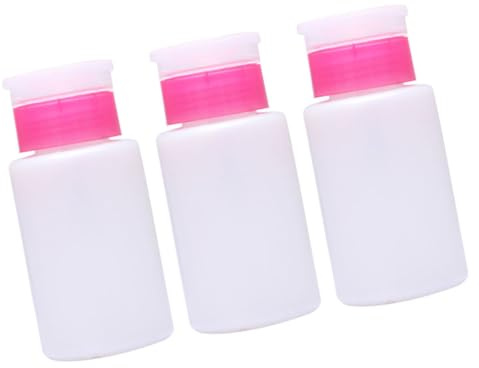 JOINPAYA Nagellackentferner Flasche 150ml mit Pumpverschluss Verschließbare 3 Stück aus Kunststoff Hygienisch und Praktisch für Reisen und Nachfüllung