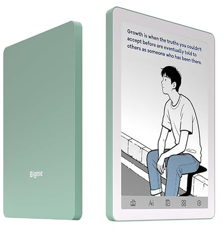 Bigme B6 Colour eReader Kaleido 3 Écran couleur sans reflet 6 Couleur E Ink Kaleido 3 | Option mode sombre | Livres audio | 64 Go de stockage | Vert