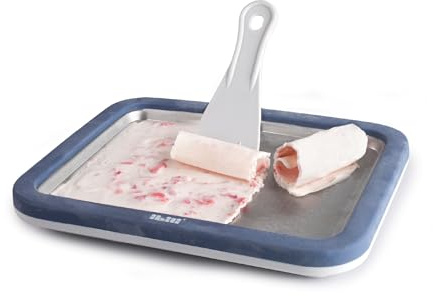 IBILI - Placa Enfriadora Para Helado, Placa para Hacer Ice Cream Rolls, Incluye 2 espátulas, Helado casero, 26 x 20,9 x 3,7 cm