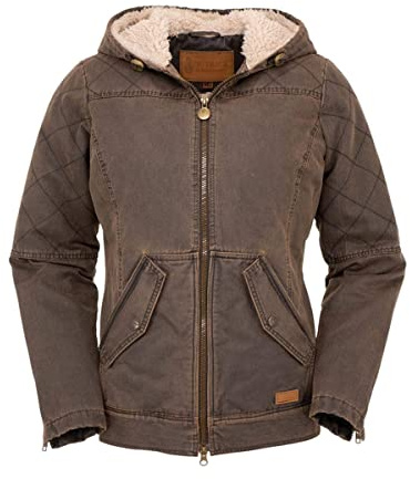 OUTBACK TRADING Women's Heidi Water Resistant Insulated Concealed Carry Jacket, Brown, Large