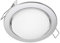 ledscom.de LED Einbaustrahler Zobe flach GX53 chrom matt rund 6,105W 560lm weiß 107mm Ø Lochkreis 90mm Ø