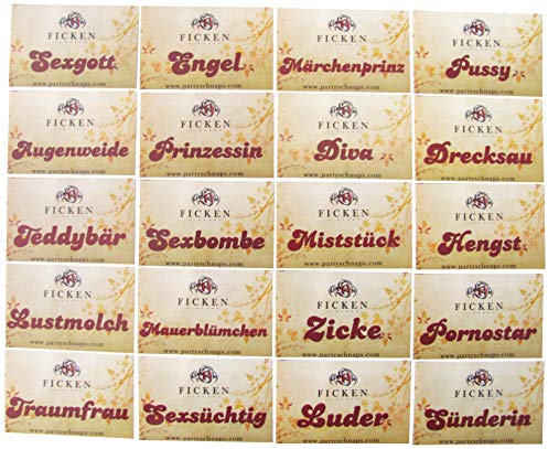 Ficken Likör - 20 Verschiedene Aufkleber mit Sprüchen