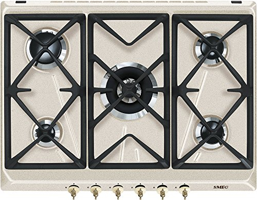 Smeg SRV876AVOGH piano cottura Crema Incasso Gas - Piano cottura (Crema, Incasso, Gas, 1050 W, 1650 W, 2550 W)
